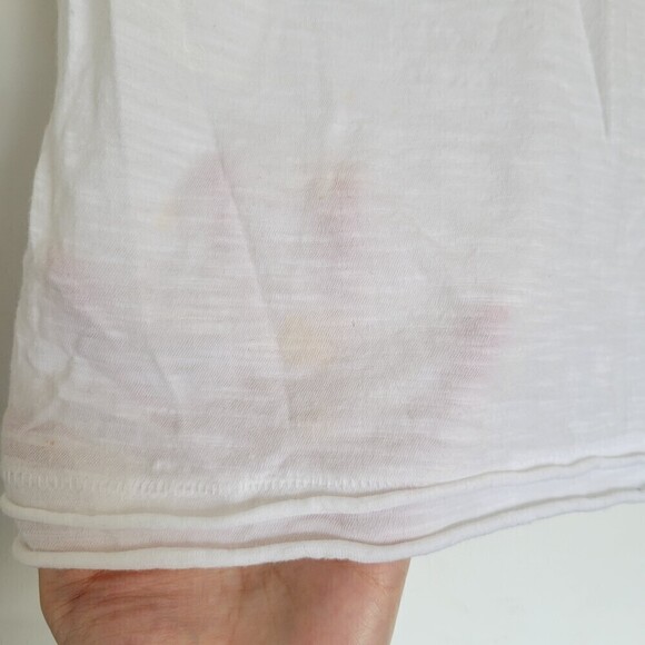 Ann Taylor Loft Bronze Beaded Floral White 100% Cotton Sleeveless Tank Blouse Sm - Picture 6 of 11